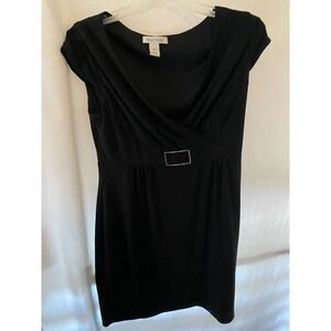 Women's White House Black Market Black Buckle Dress Size‎ 4